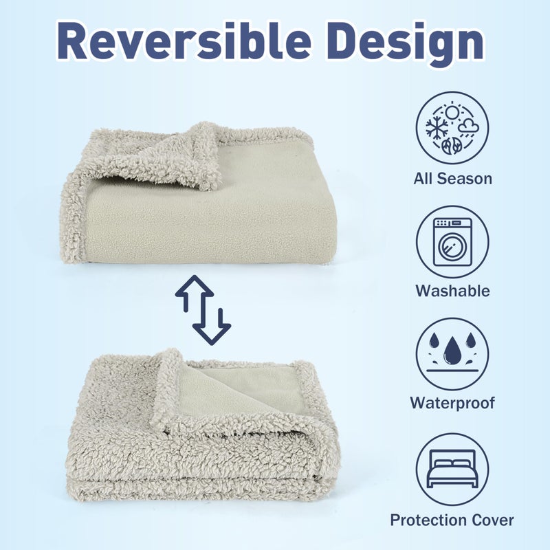 Kritter Planet Waterproof Dog Blanket, Reversible Water Proof Pet Blanket for Couch, Bed & Sofa, Washable Couch Covers for Large Dogs - Protects Furniture from Fur, Dirt, and Accidents - Image 2